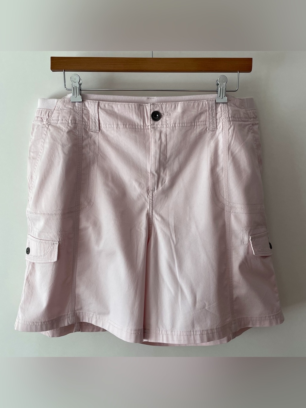 Style & Co. Light Pink Shorts Cotton Midrise Comfort Waist Size 18W